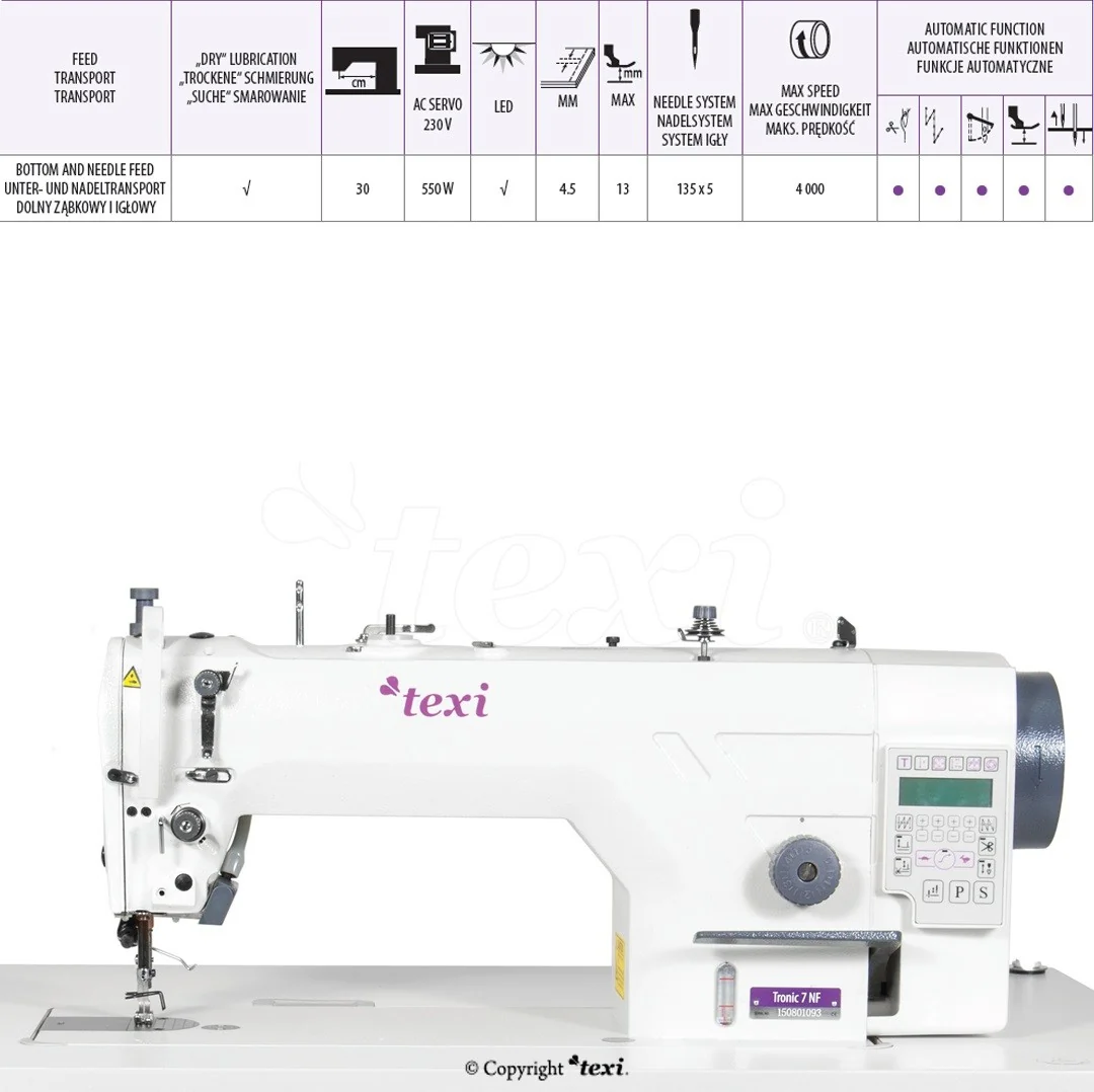 Máquina industrial de doble y triple arrastre